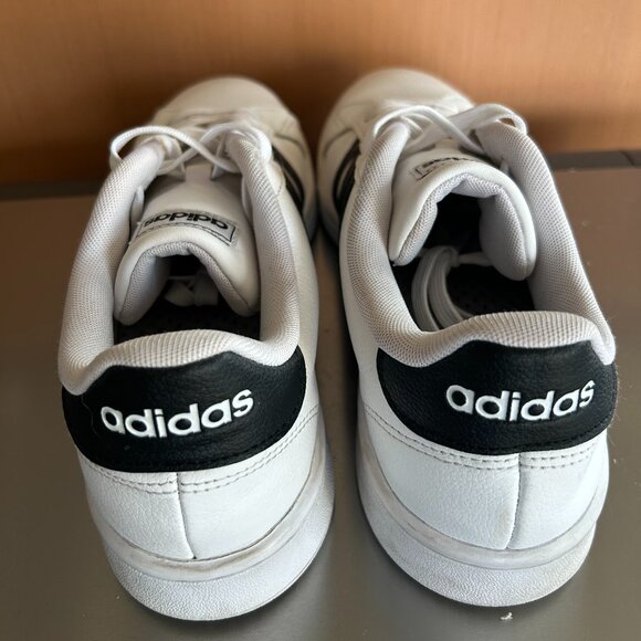 Adidas Grand Court 2.0 White with Black stripes, Women's size 10 - Picture 3 of 5